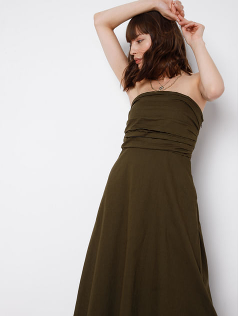 Green Off-Shoulder Dress