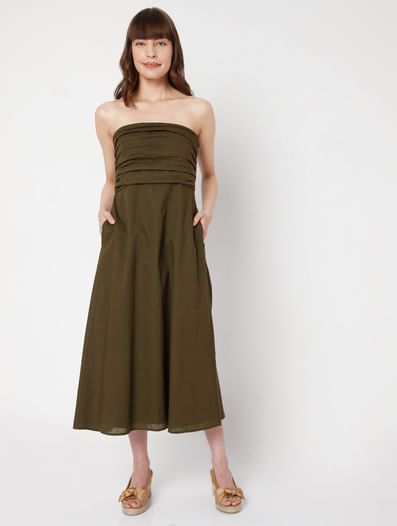 Green Off-Shoulder Dress
