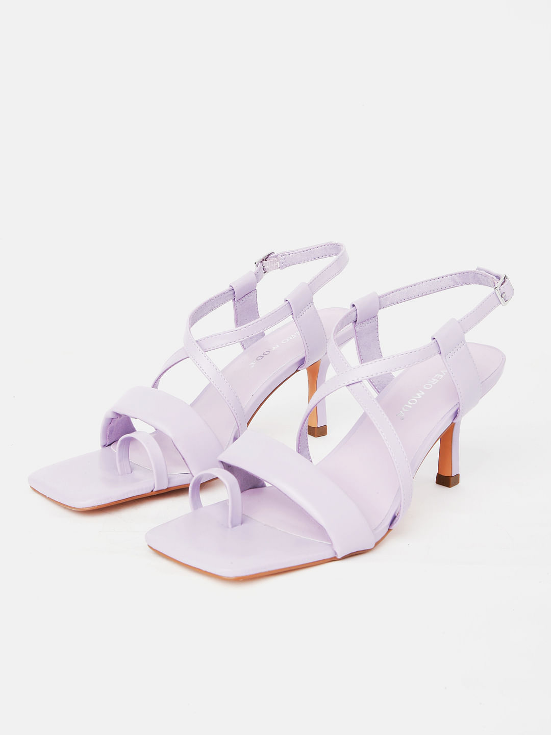 Lilac barely there discount heels