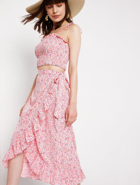 Pink Floral Co-ord Skirt