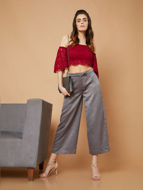 MARQUEE Grey Mid Rise Culottes