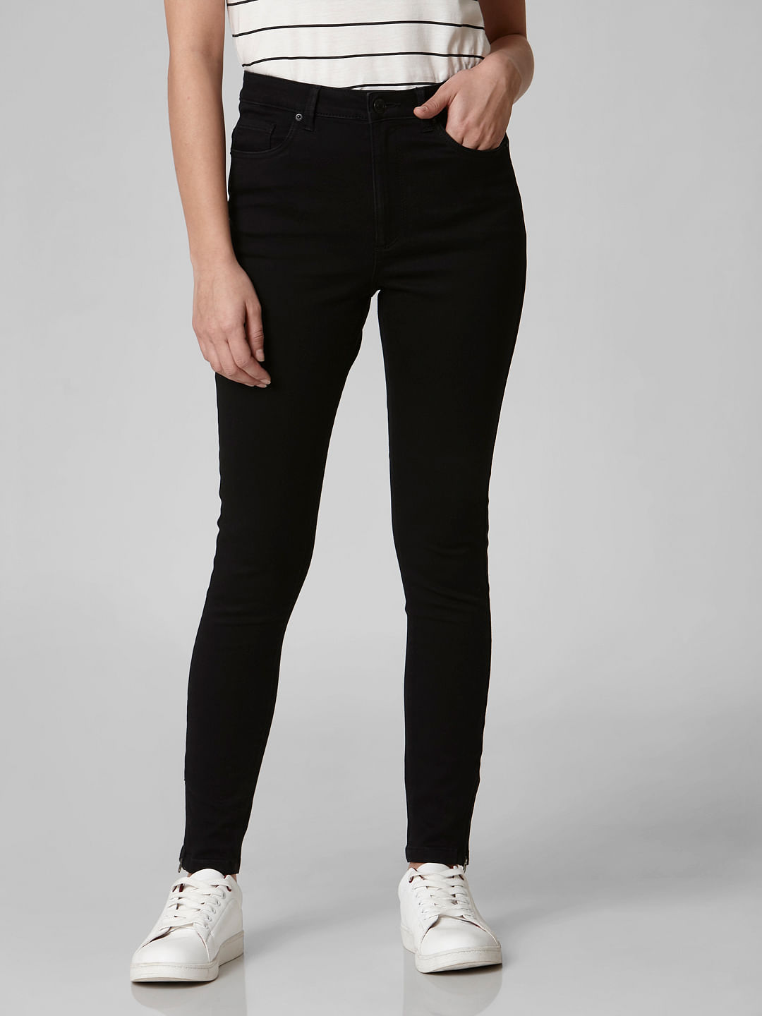 black high waist jeans online