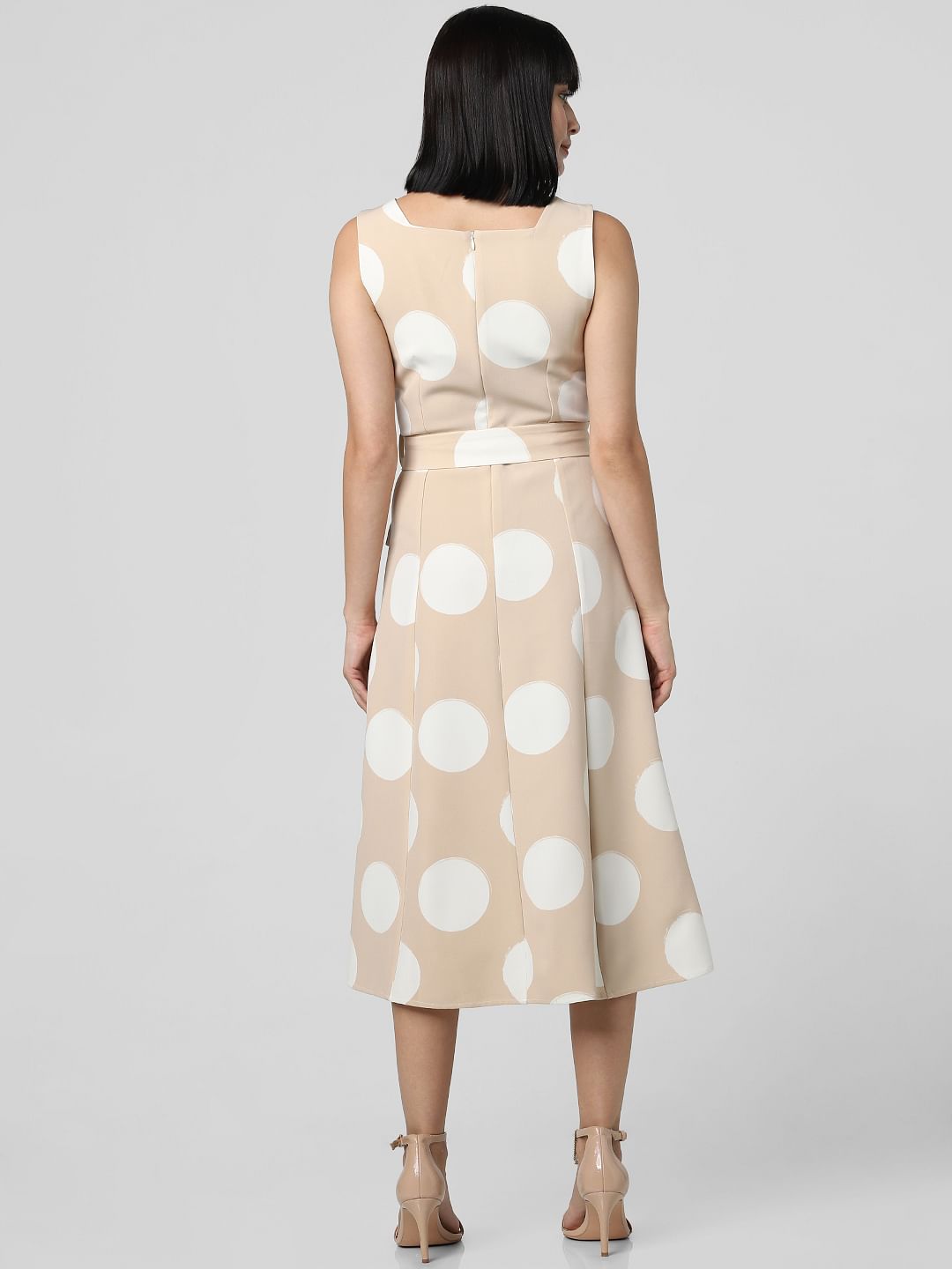 polka dot midi dress