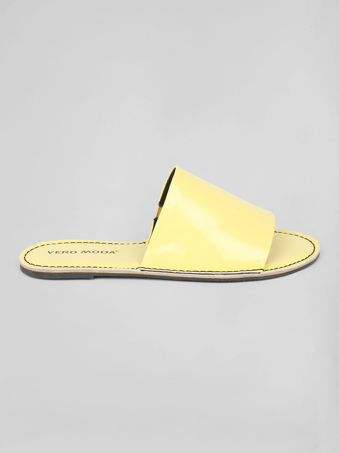 yellow low heel