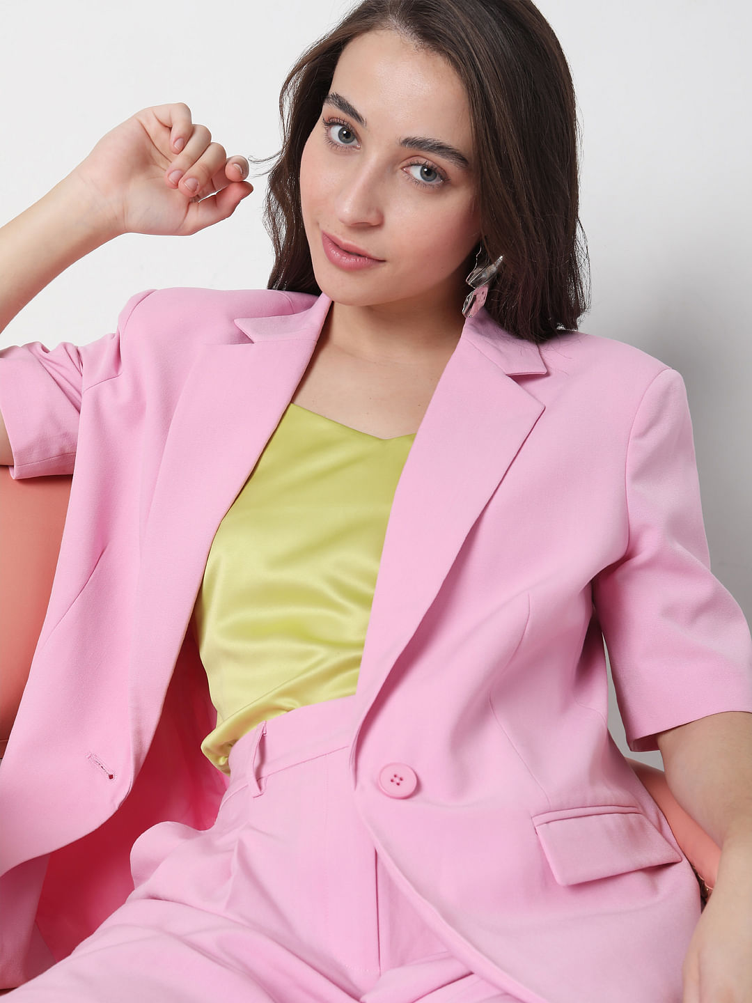 Pink blazer 2025 co ord