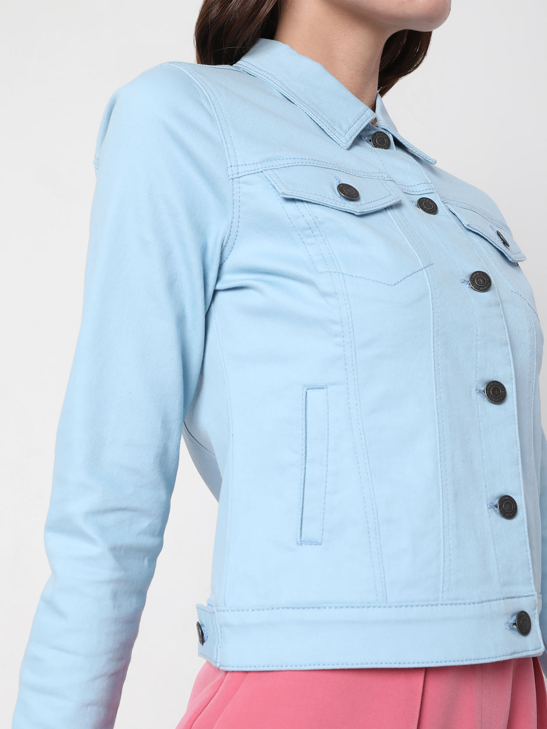 Vero Moda denim jacket in light blue wash | ASOS