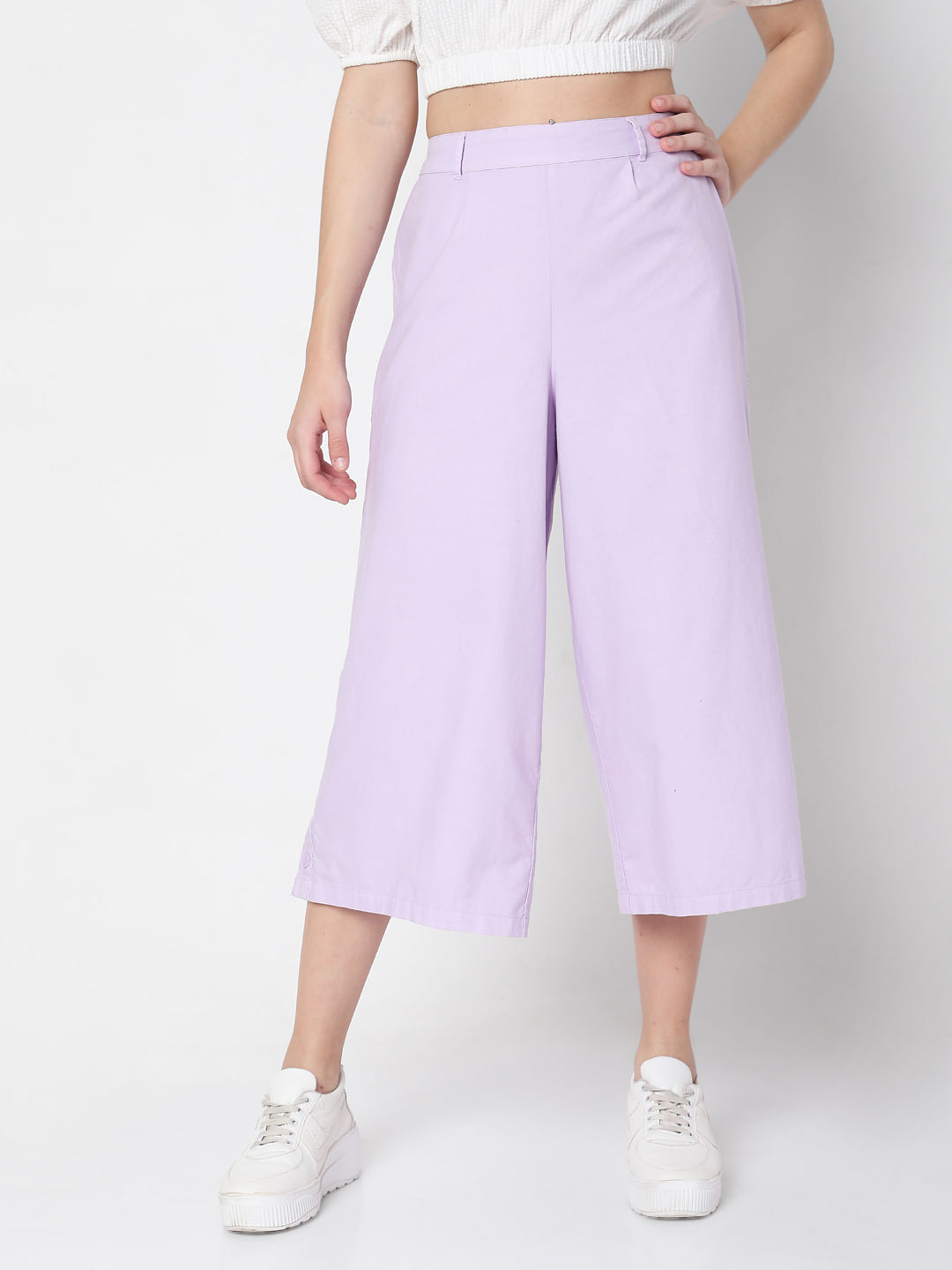 Purple  Lilac Trousers for Women  HM IN