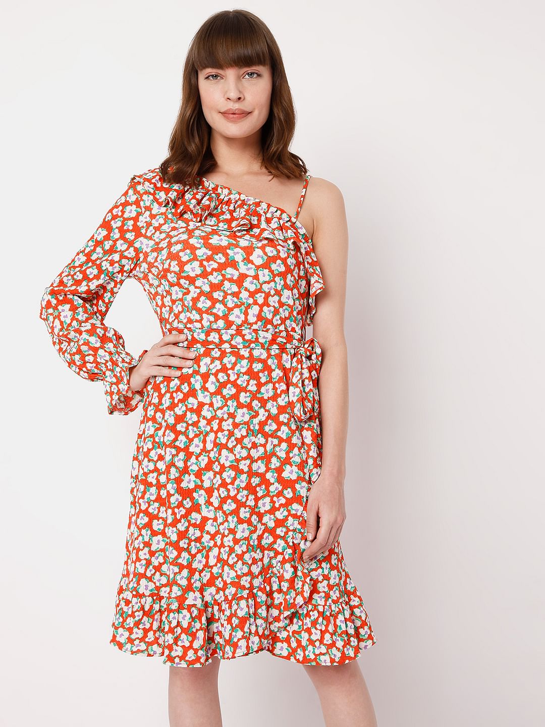 Vero moda red polka best sale dot dress