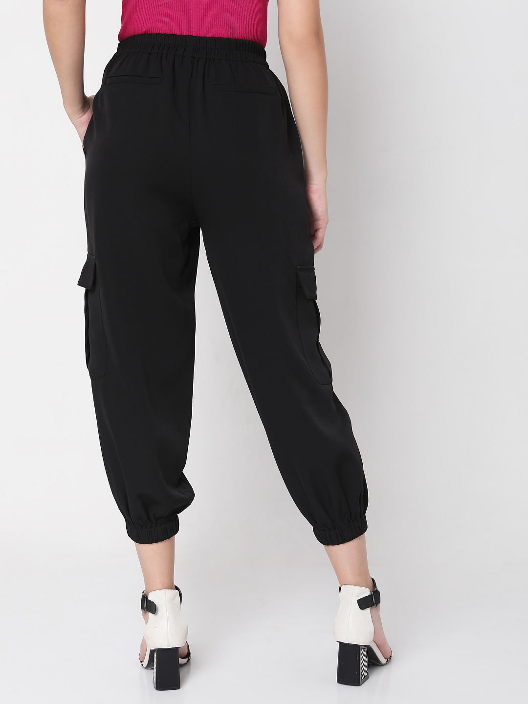 black baggy trousers
