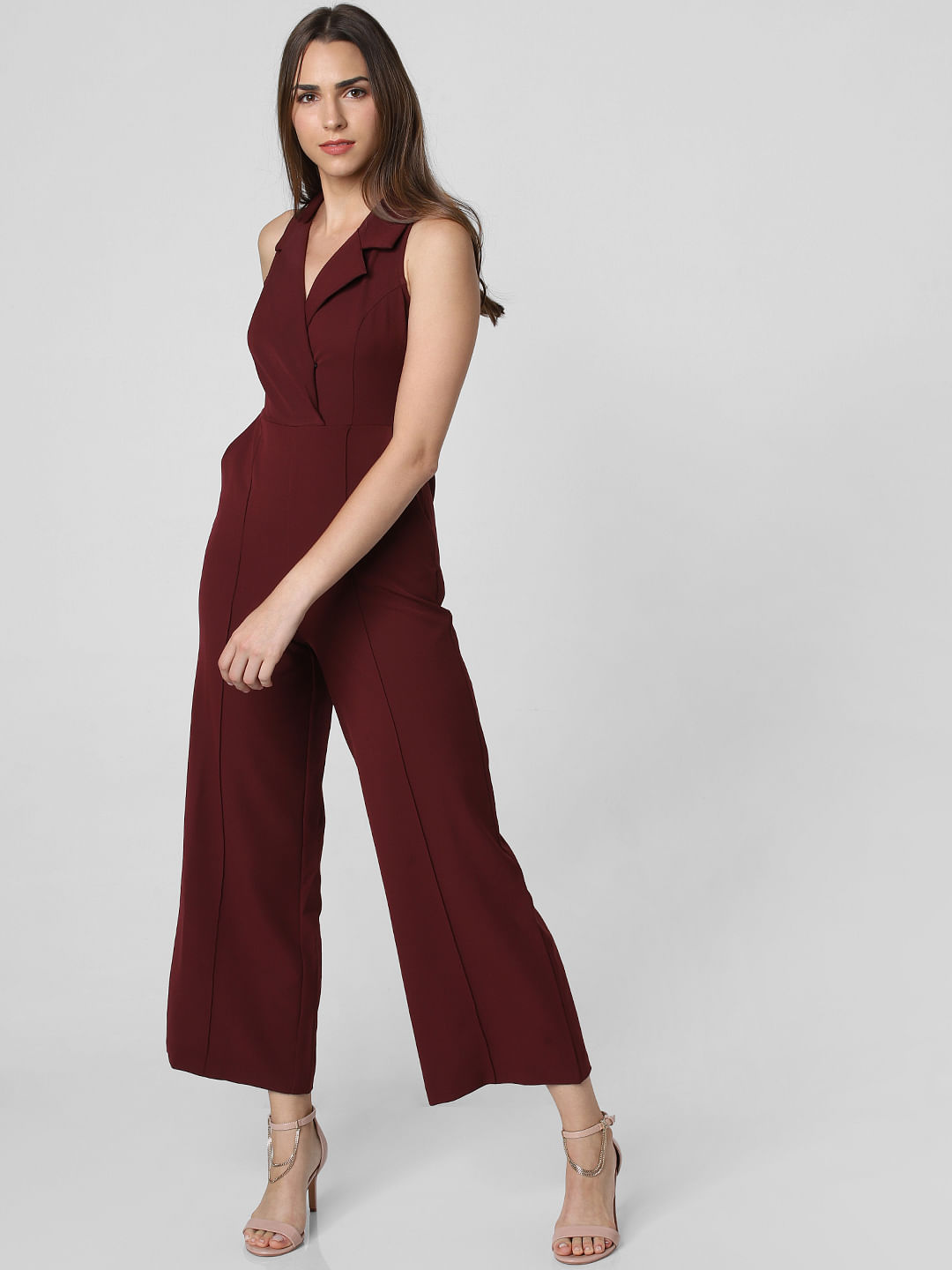 vero moda maroon jumpsuit