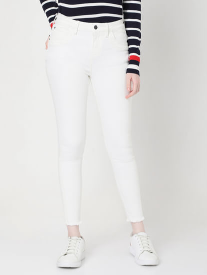 White High Rise Skinny Fit Jeans 