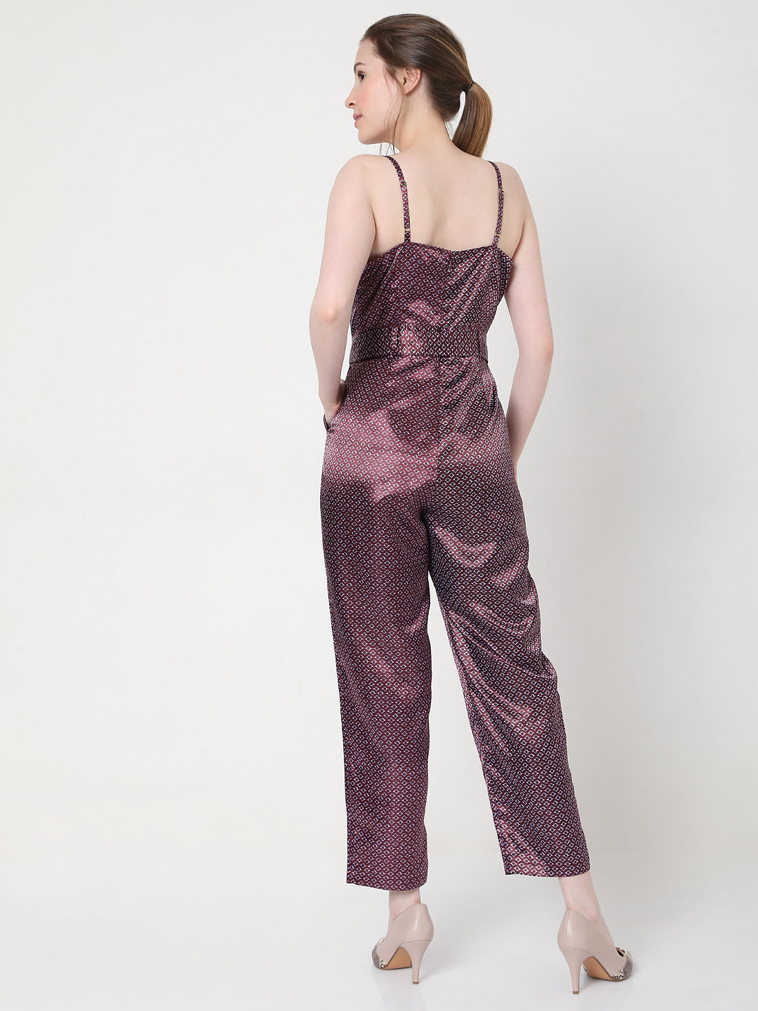 vero moda maroon jumpsuit