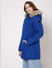 Blue Hooded Parka Jacket