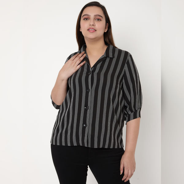 VERO MODA Black Striped Shirt