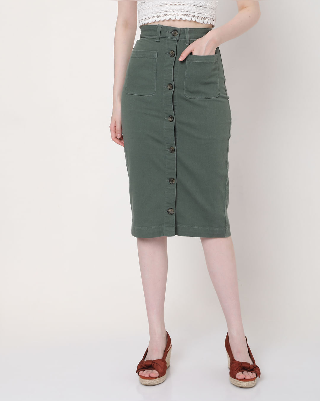 Buy Green Skirt In India.