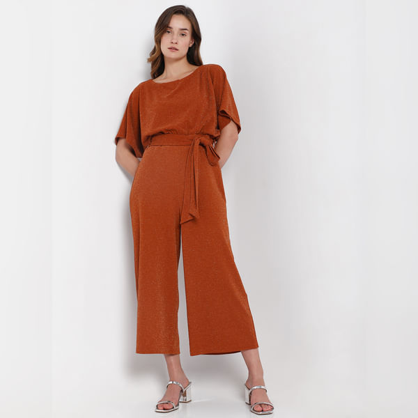 BESTSELLER CLOTHING Brown Shimmer Jumpsuit