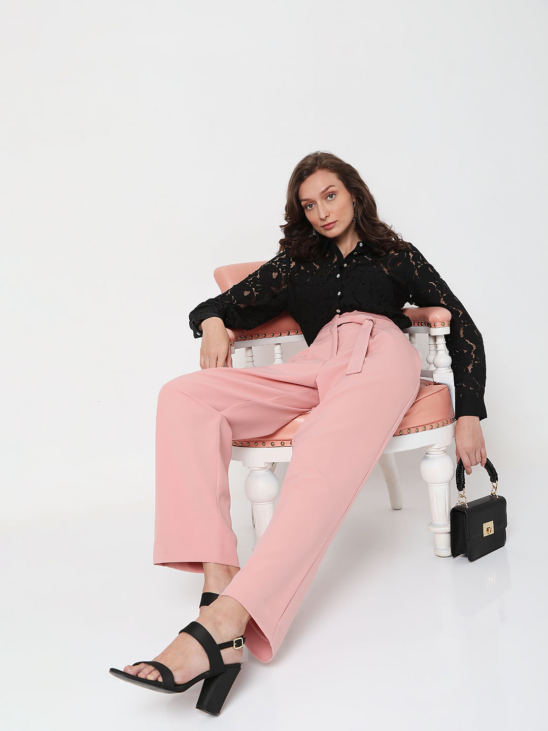Womens High Waisted Trousers  Explore our New Arrivals  ZARA India