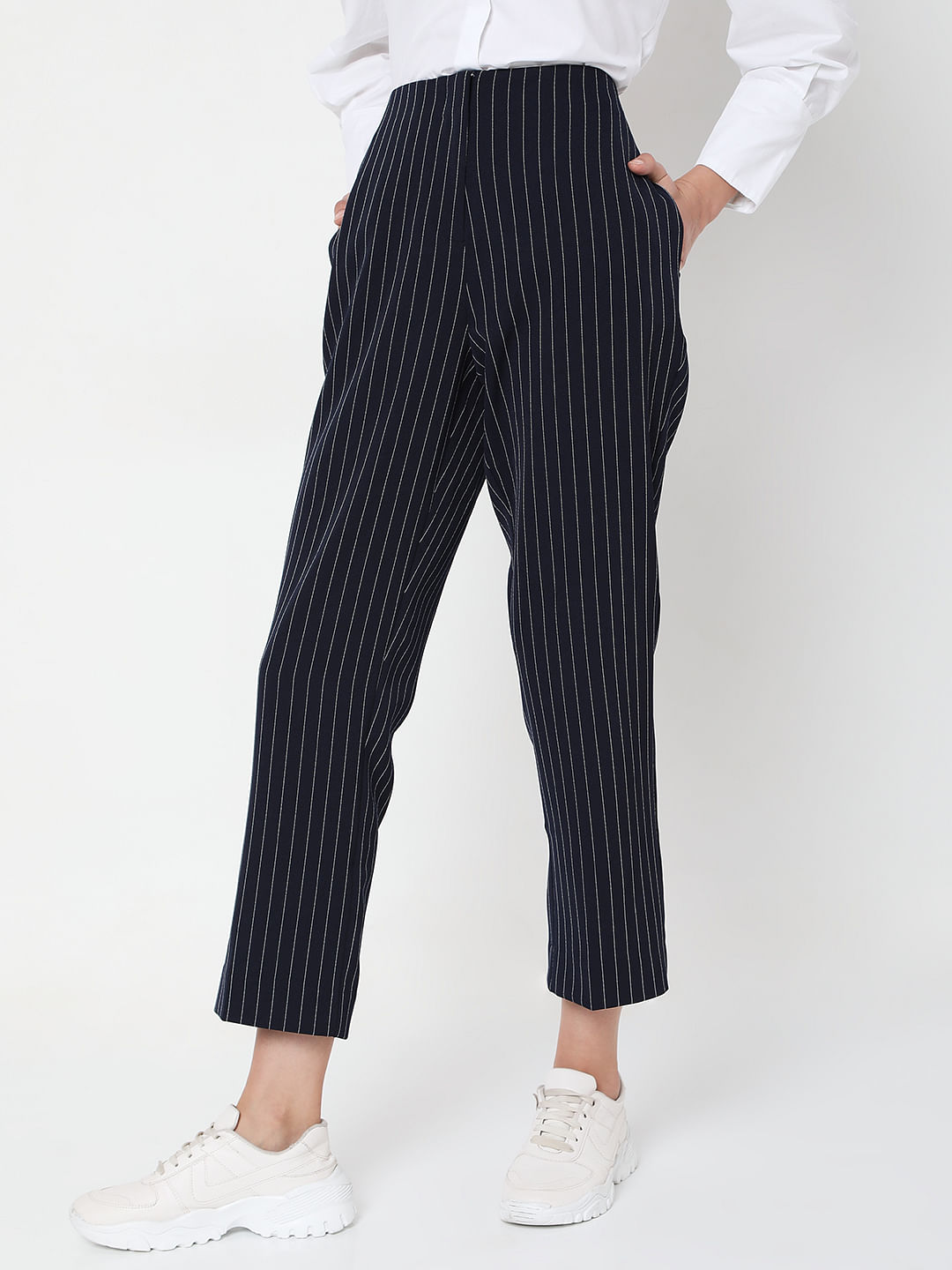 Ninamounah Provoke Pinstripe Suit Trousers  Farfetch