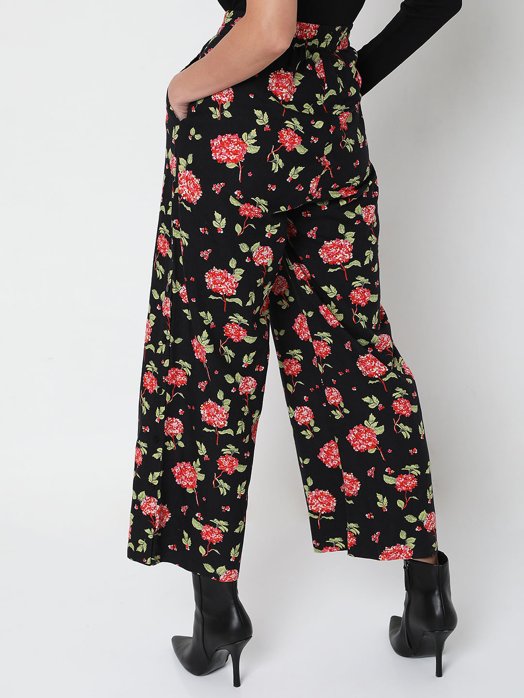 Jacquemus Floral Print Trousers in Blue | Lyst