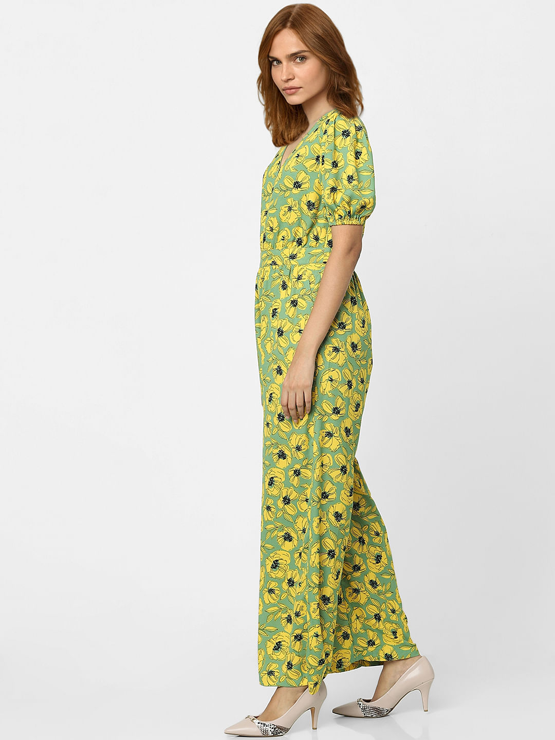 vero moda floral jumpsuit