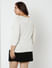 White Pointelle Detail Sweater