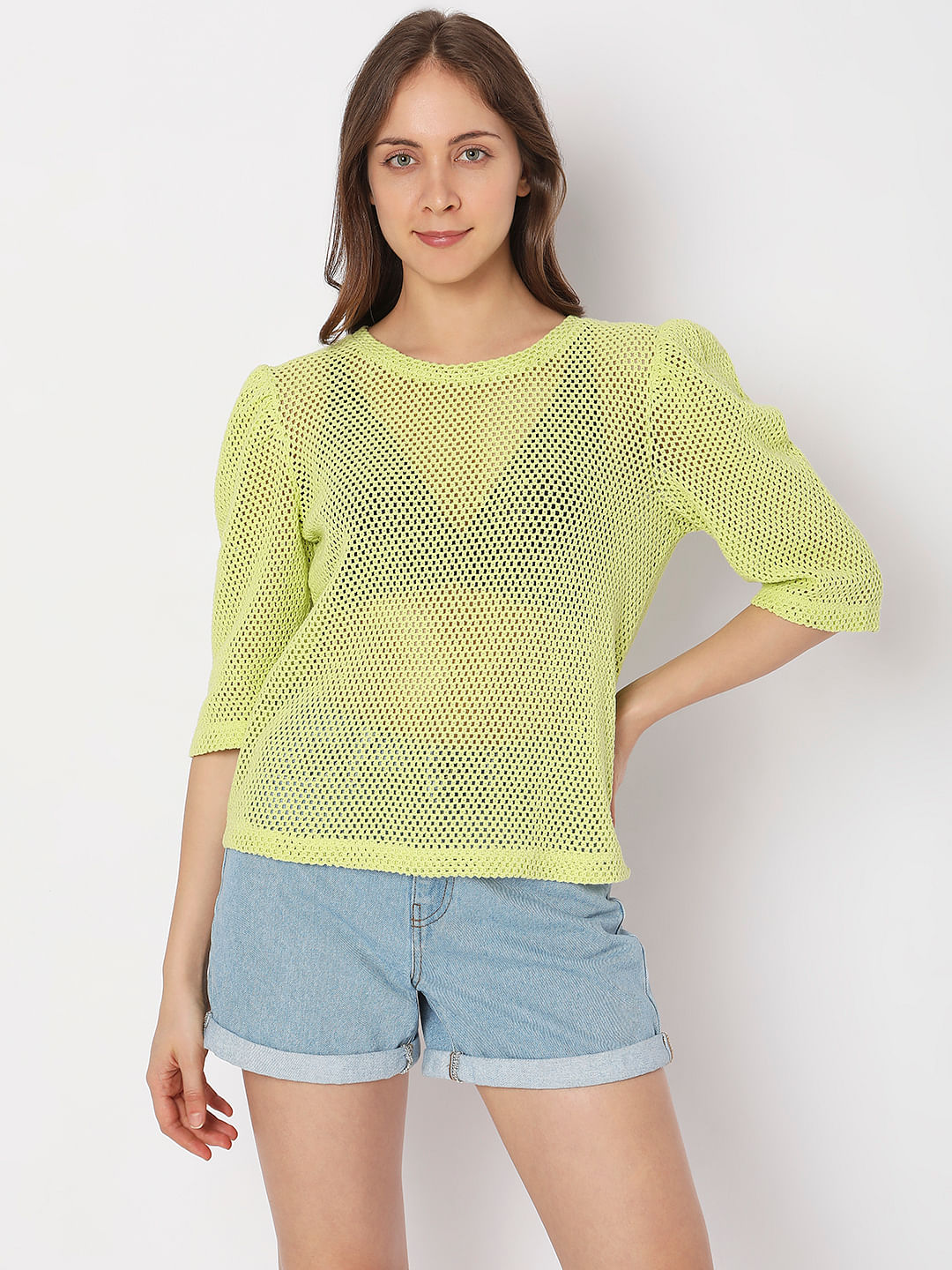 Buy Yellow Tops & T-Shirts for women online in India