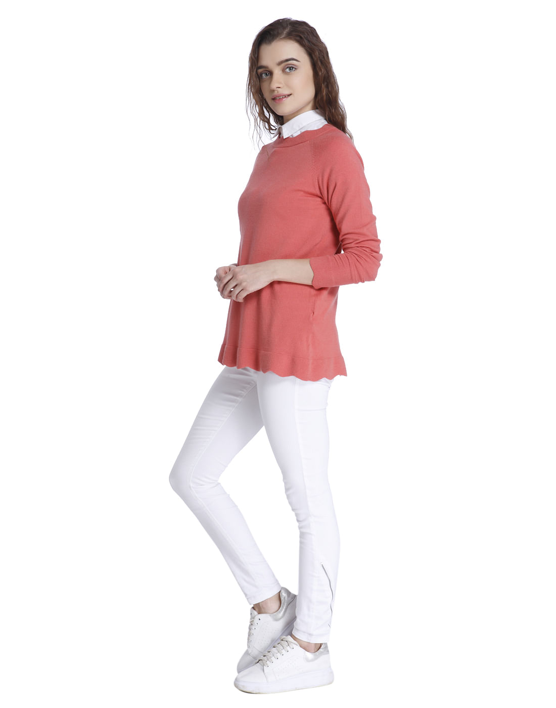 peach sweater womens