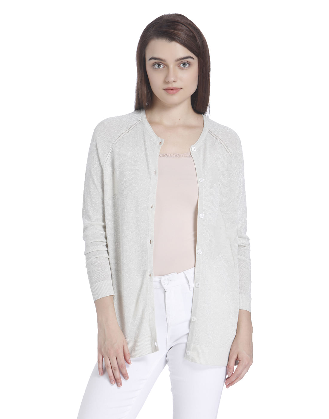 off white long cardigan