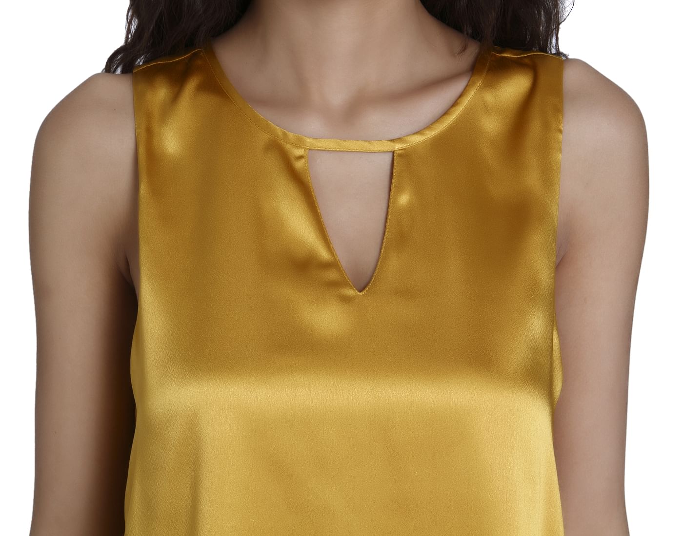 gold satin top