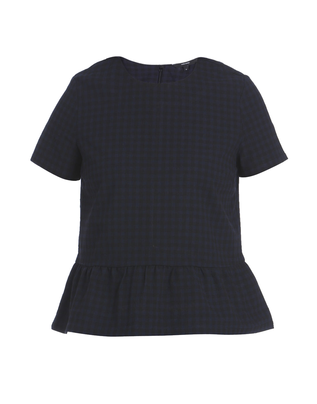 dark blue peplum top