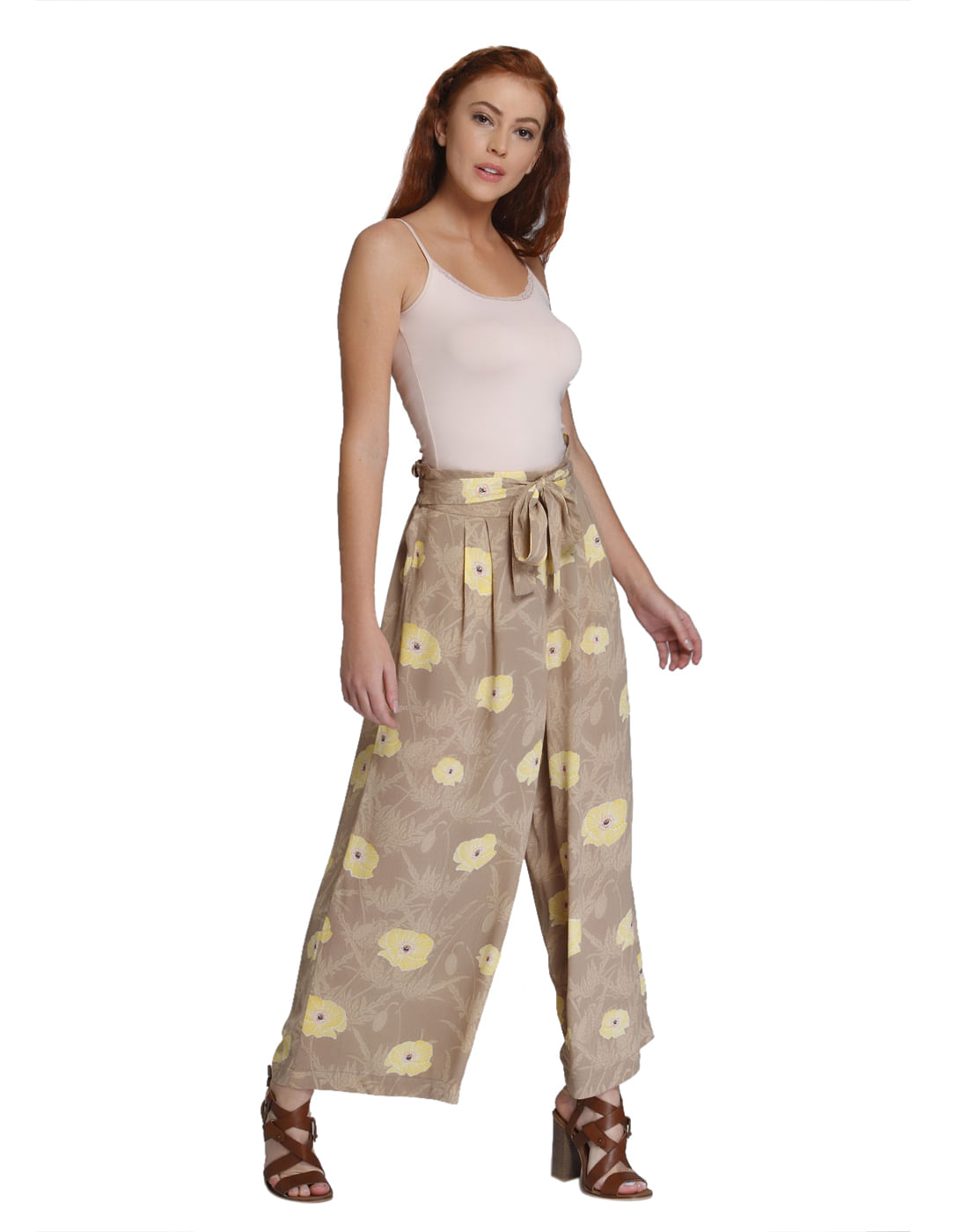 floral flared pants