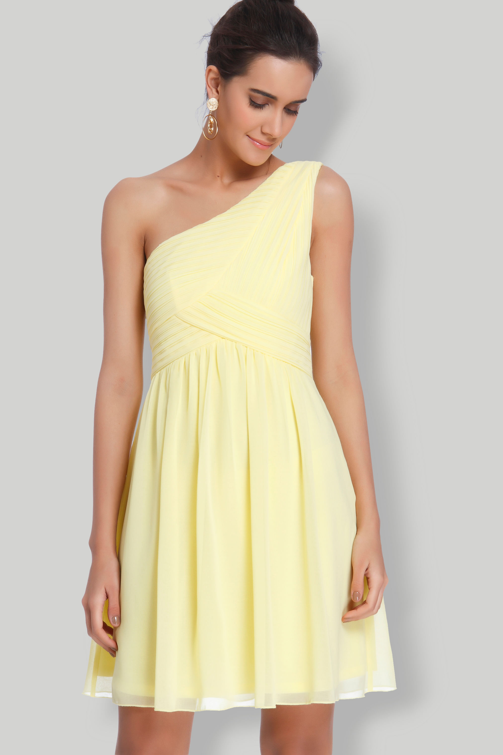 light yellow mini dress