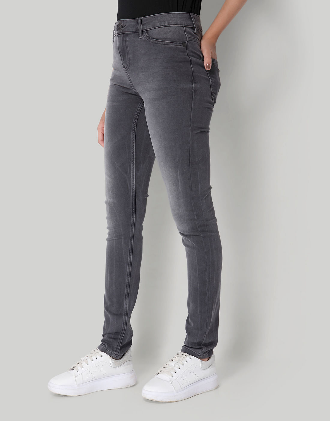 light grey slim fit jeans