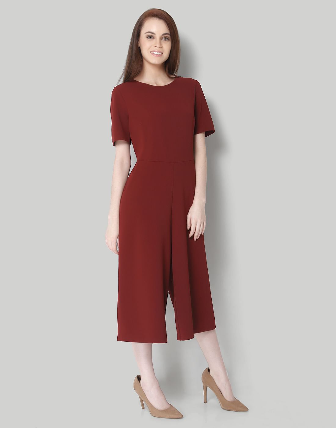 vero moda maroon jumpsuit