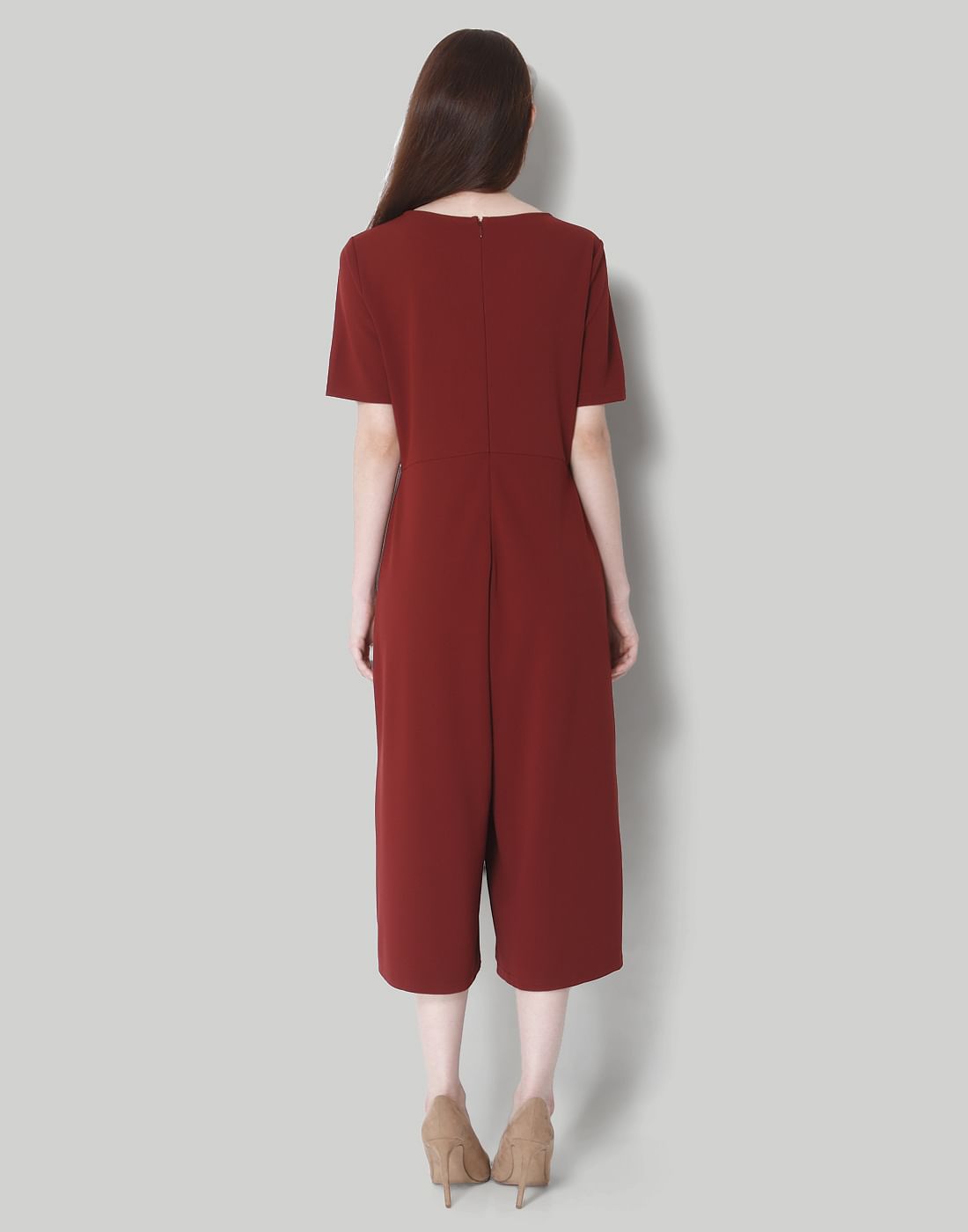 vero moda maroon jumpsuit