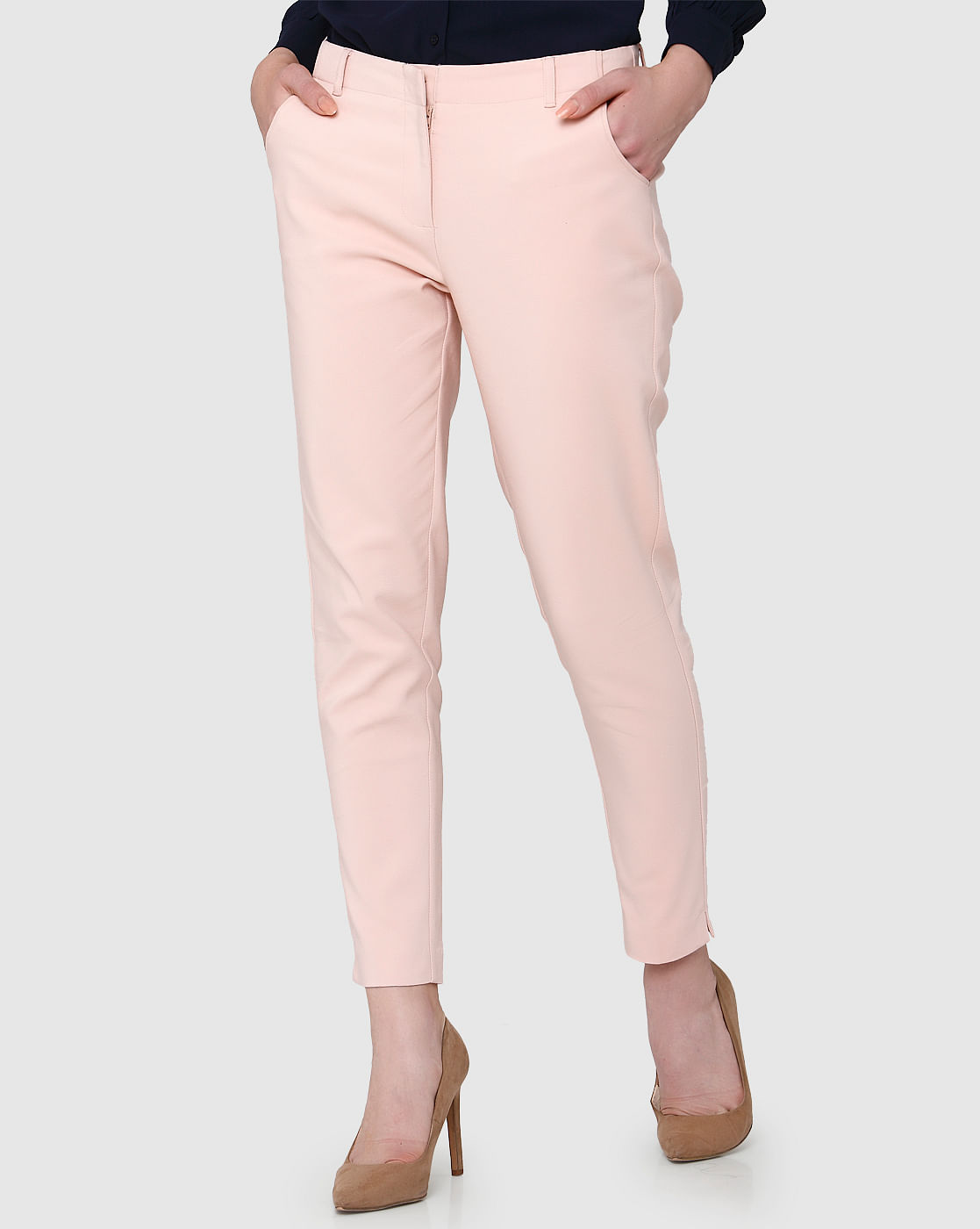 Cigarette trousers  Light pink  Ladies  HM IN