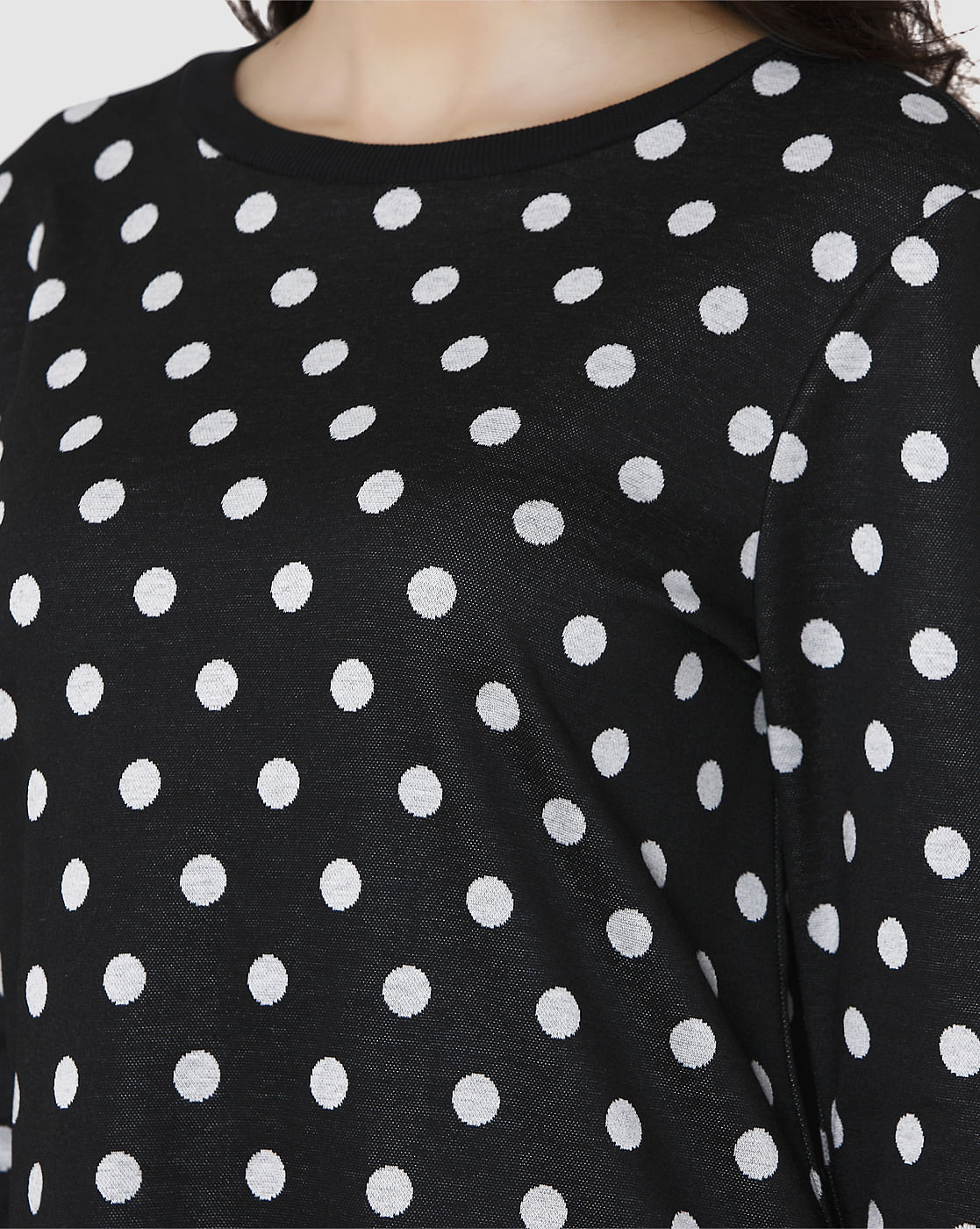 black polka dot dress