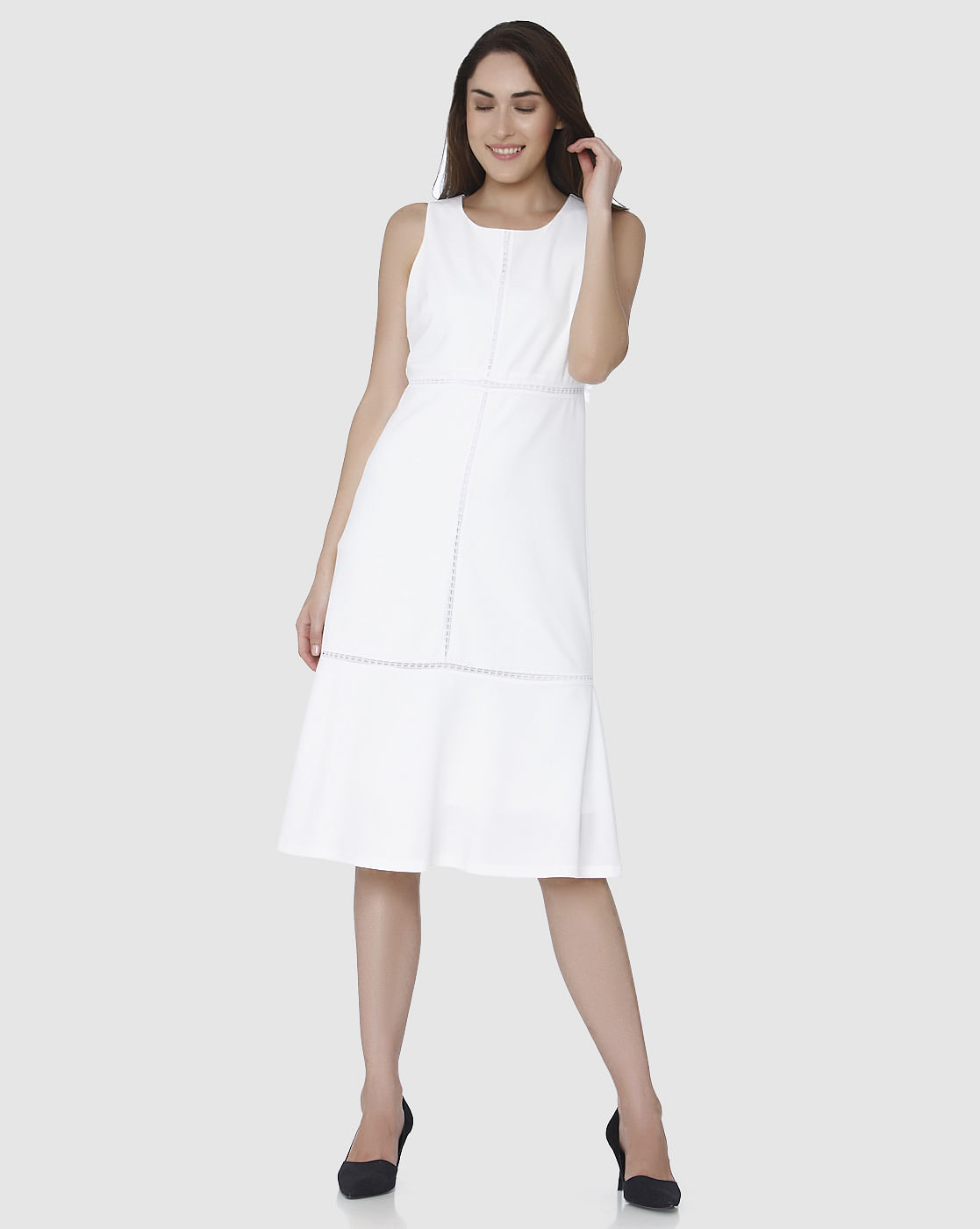 white midi dress women
