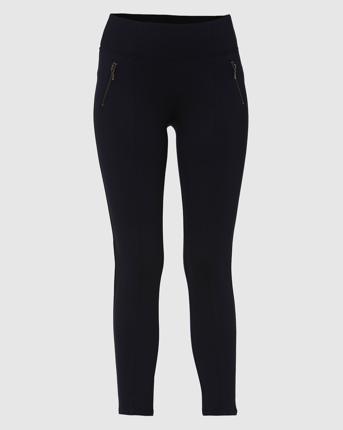 Leggings like trousers with zipper, black and chocolate - Polish Boutique  UK / Polish Clothes