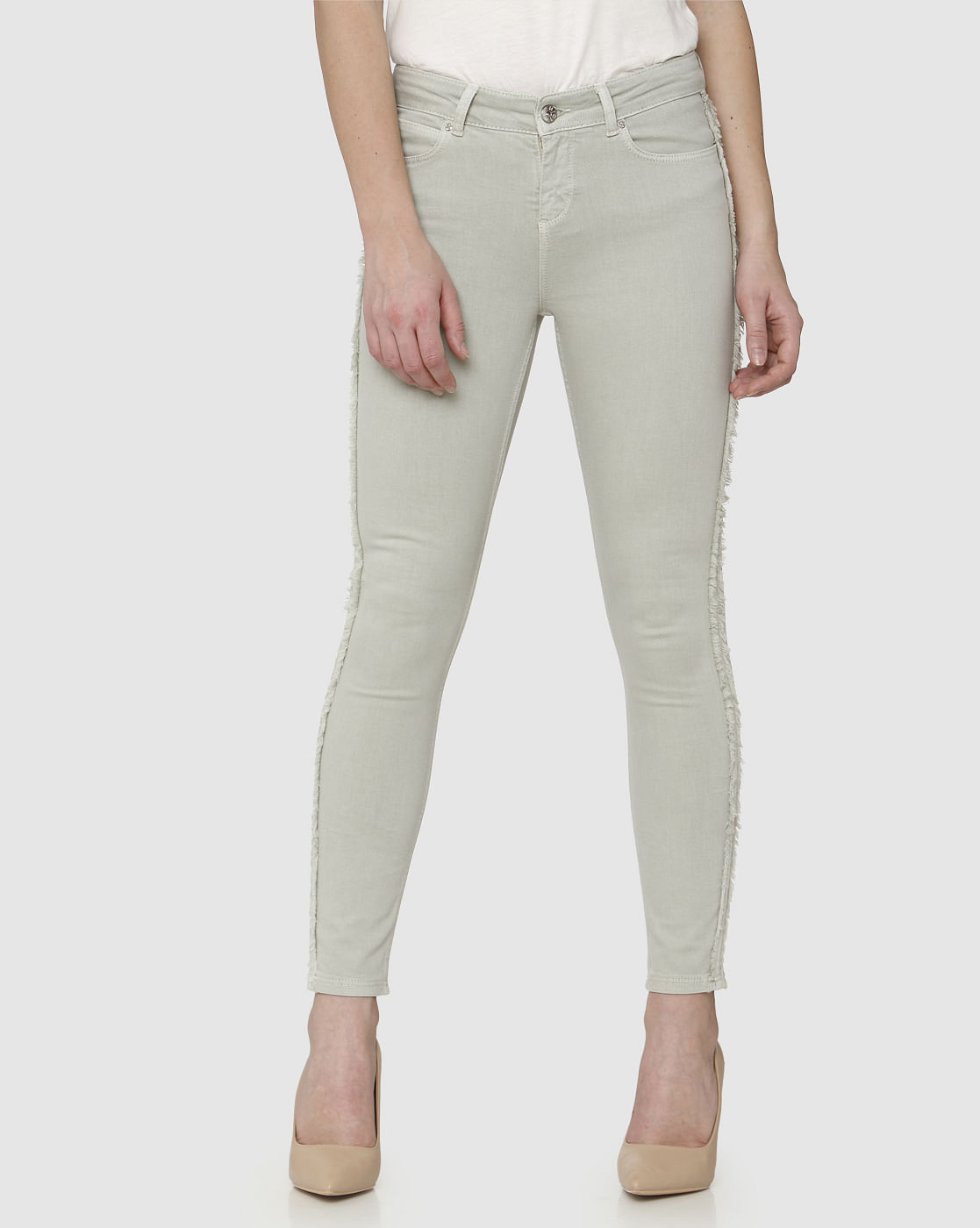 light green skinny jeans