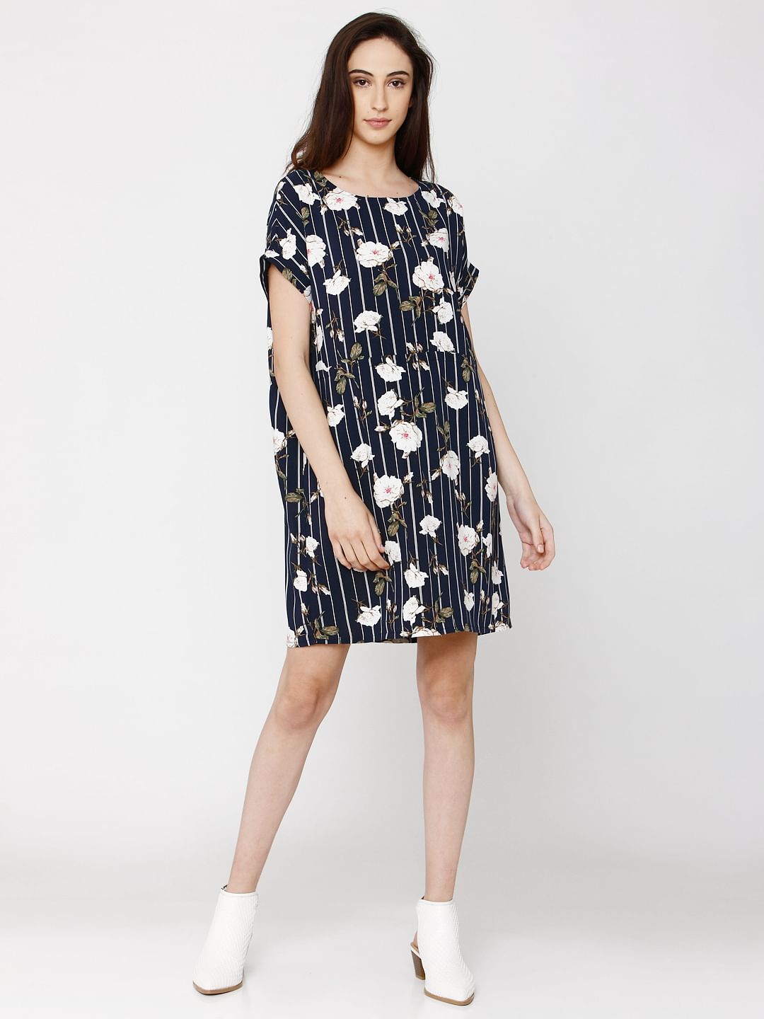 vero moda navy blue dress