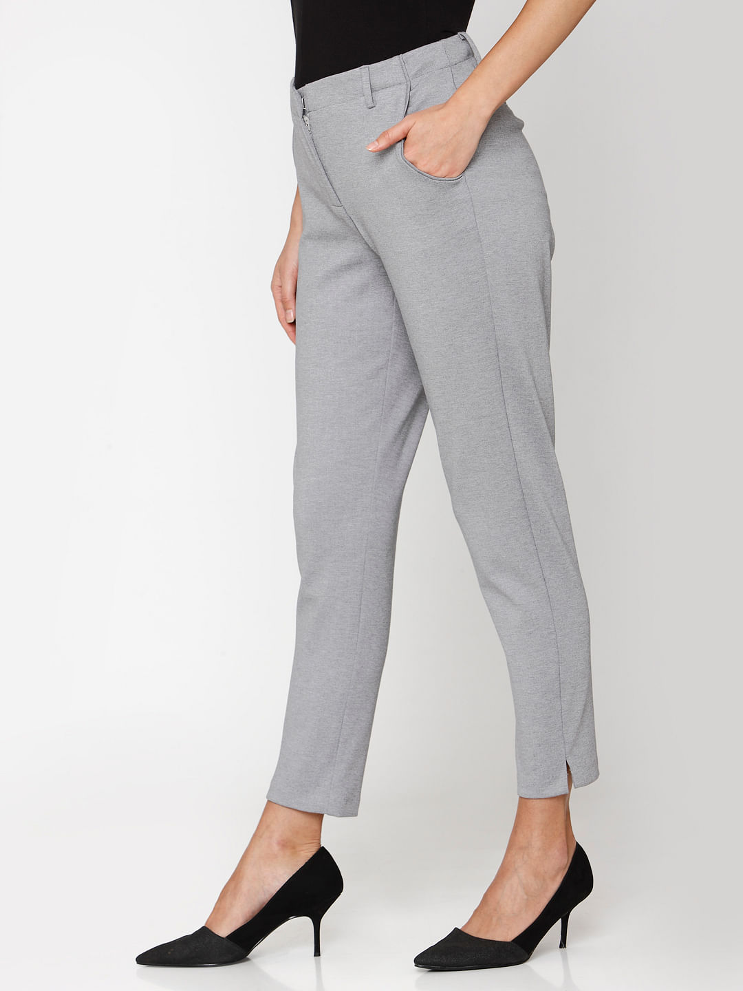 slim fit ankle trousers