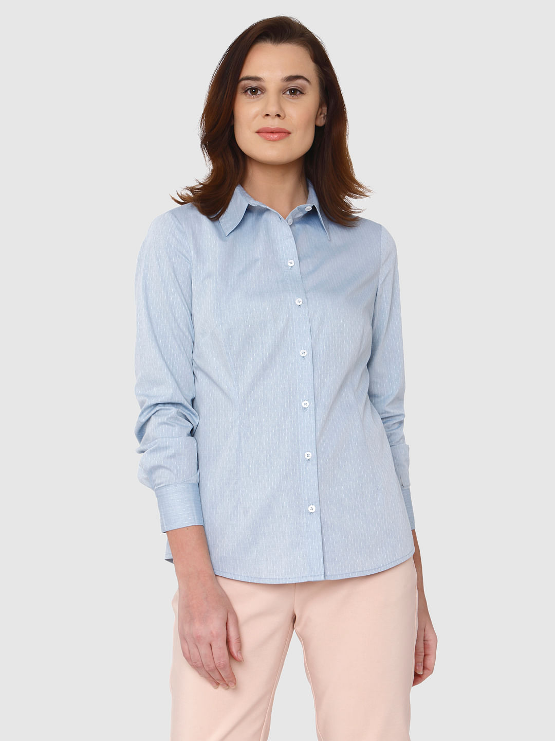 blue formal shirt women