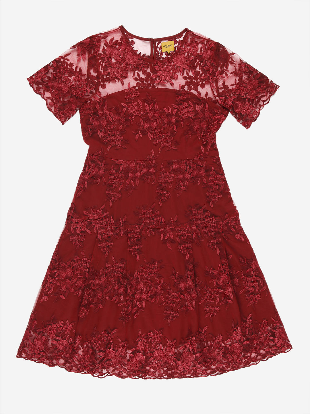 vero moda red lace dress