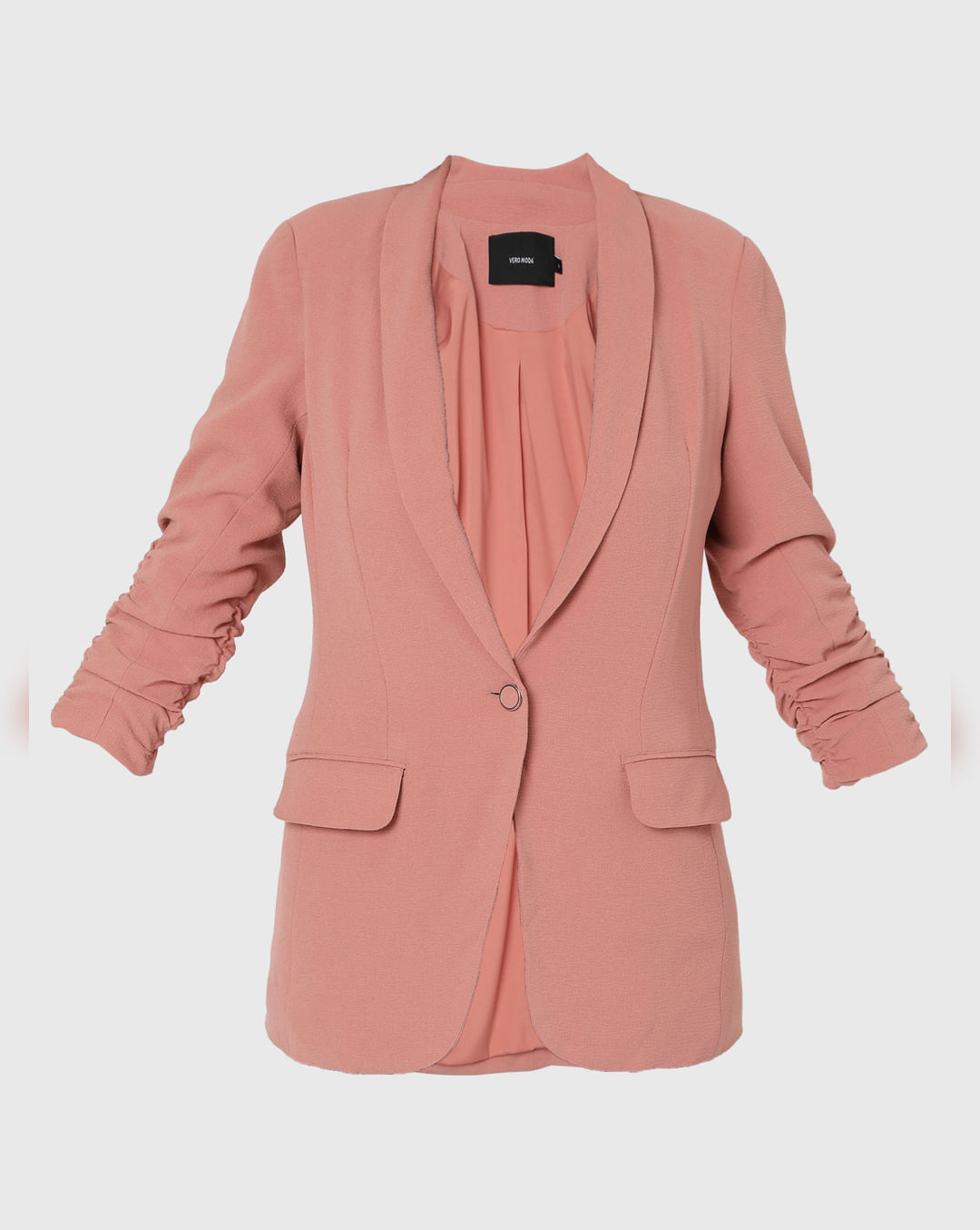 slot køre Legepladsudstyr Buy Pink Ruched Sleeve Blazer Online In India.
