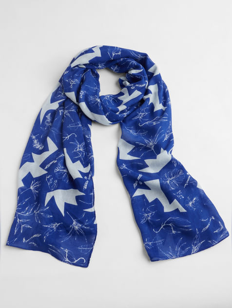Blue All Over Print Print Scarf