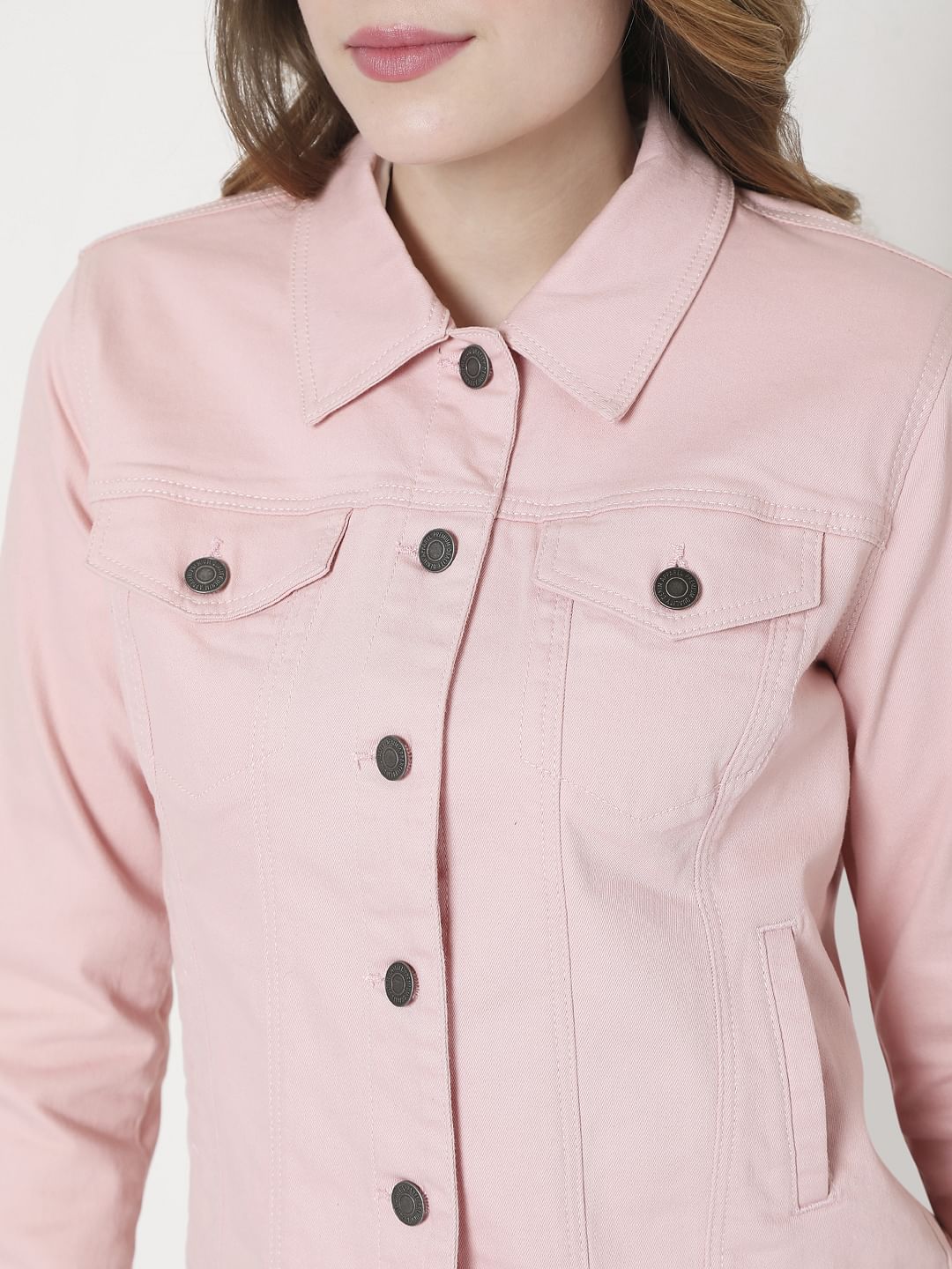 pink twill jacket