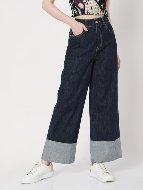 Blue High Rise Petra Bootcut Jeans 
