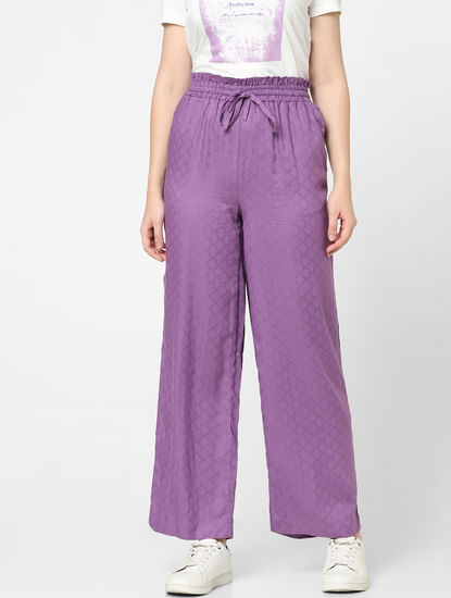 Purple Printed Pants