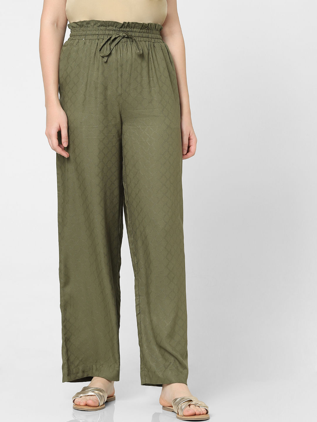 Buy Smith Print Tapered Fit Trousers Online at Best Prices in India   JioMart